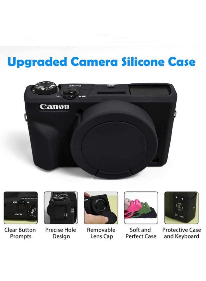 1PCS Soft Silicone Protector Skin Case for Canon G7X III G7X Mark III with Removable Lens Cover Camera Bag Skin for Canon PowerShot G7X III  - Image 3