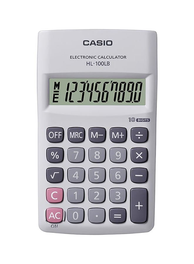 آلة حاسبة علمية بشاشة سعة 10 أرقام طراز HL-100LB-W-DH أبيض
