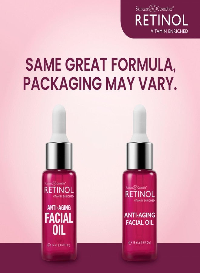 Retinol Anti-Aging Facial Oil - Instantly Adds A Glow To Your Face For A Younger Look - Radiance Booster With Nine Essential Oils Restores Hydration & Nourishment To Your Skin Night & Day - Image 2