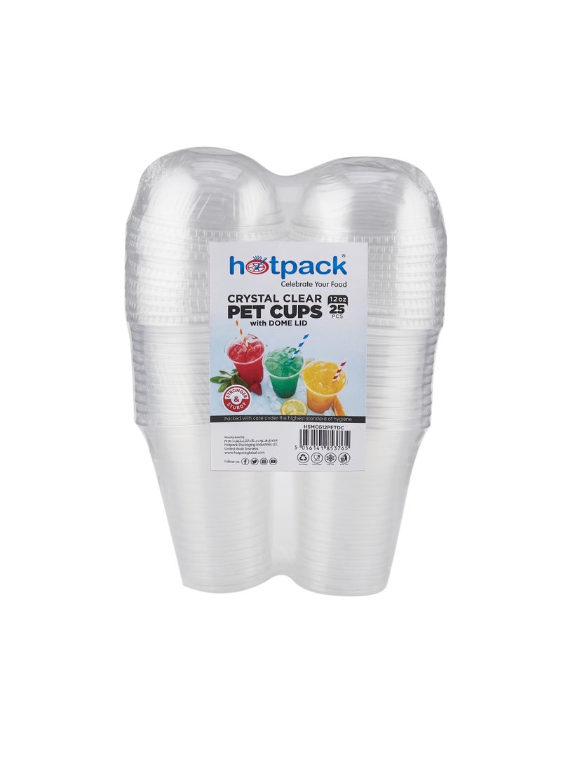 Clear Pet Cup and Dome Lid 25 Pieces - pzsku/Z4B21CE37086E395BB55CZ/45/_/1727167446/69401606-3422-45c7-a471-877ec619a3bd