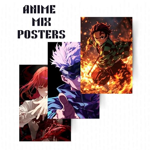 Posters Inc Naruto, Death Note, Goku, Vegeta Neon Anime Posters for Wall, Aesthetic Home Decor Items for Living Room, Birthday Gifts for Men, 300 GSM HD Quality Print A4 Size Set of 10 with Glue Dots - Image 5