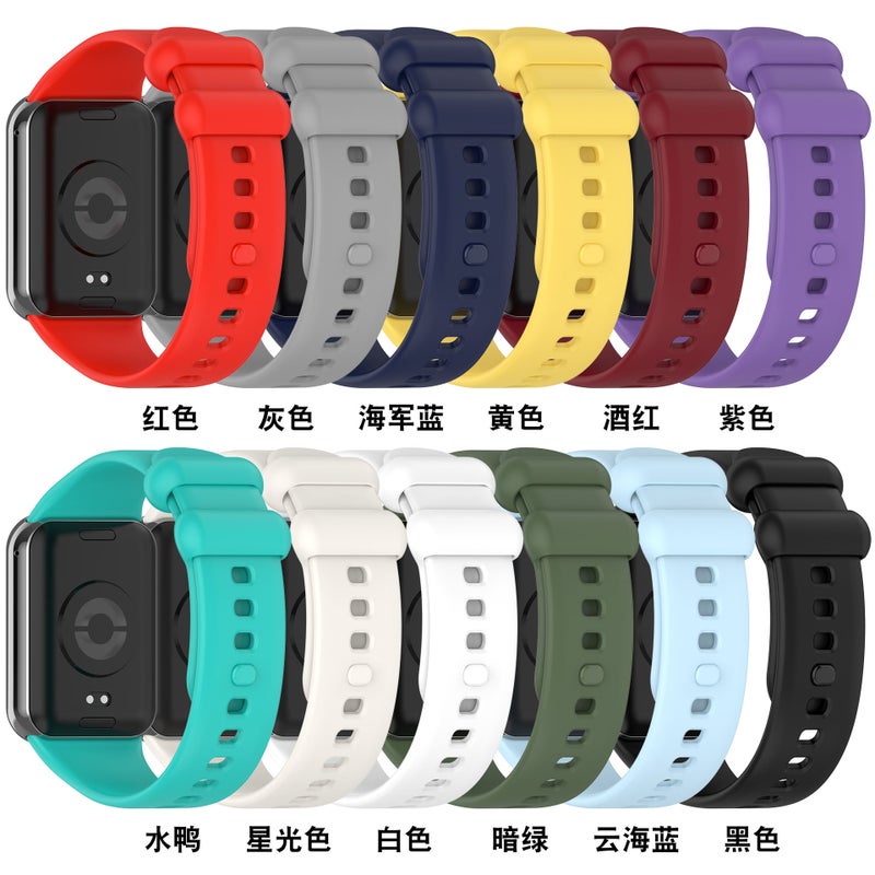 Suitable For Xiaomi Mi Band 8Pro Wristband Single Color Redmi Watch 4 Official Same Silicone Bracelet Replacement Strap - Image 3