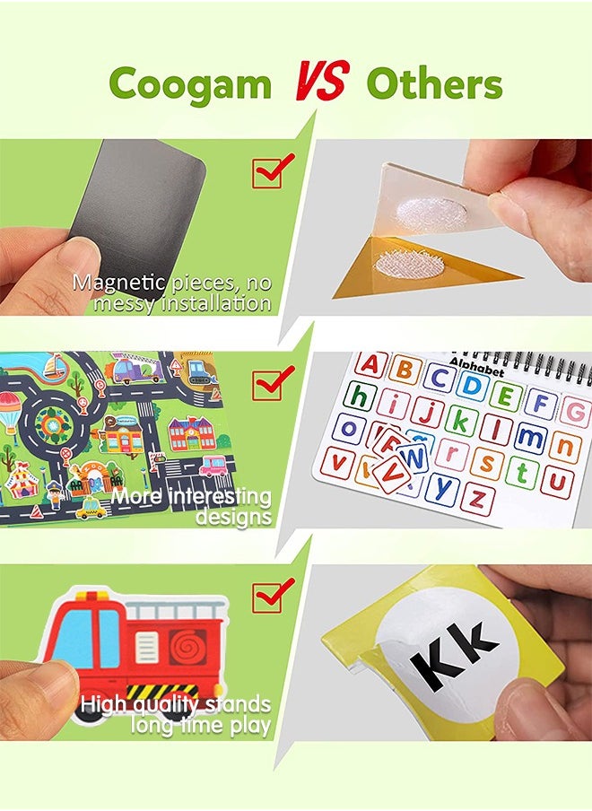 GROIC Magnetic Advanced Jigsaw Puzzle, Early Education Folding Books Magnetic Portable Play-Board, Preschool Magnetic Busy Book Themed Learning Interactive Play Kit  - Image 4
