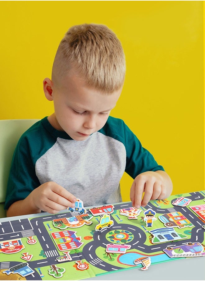 GROIC Magnetic Advanced Jigsaw Puzzle, Early Education Folding Books Magnetic Portable Play-Board, Preschool Magnetic Busy Book Themed Learning Interactive Play Kit  - Image 5