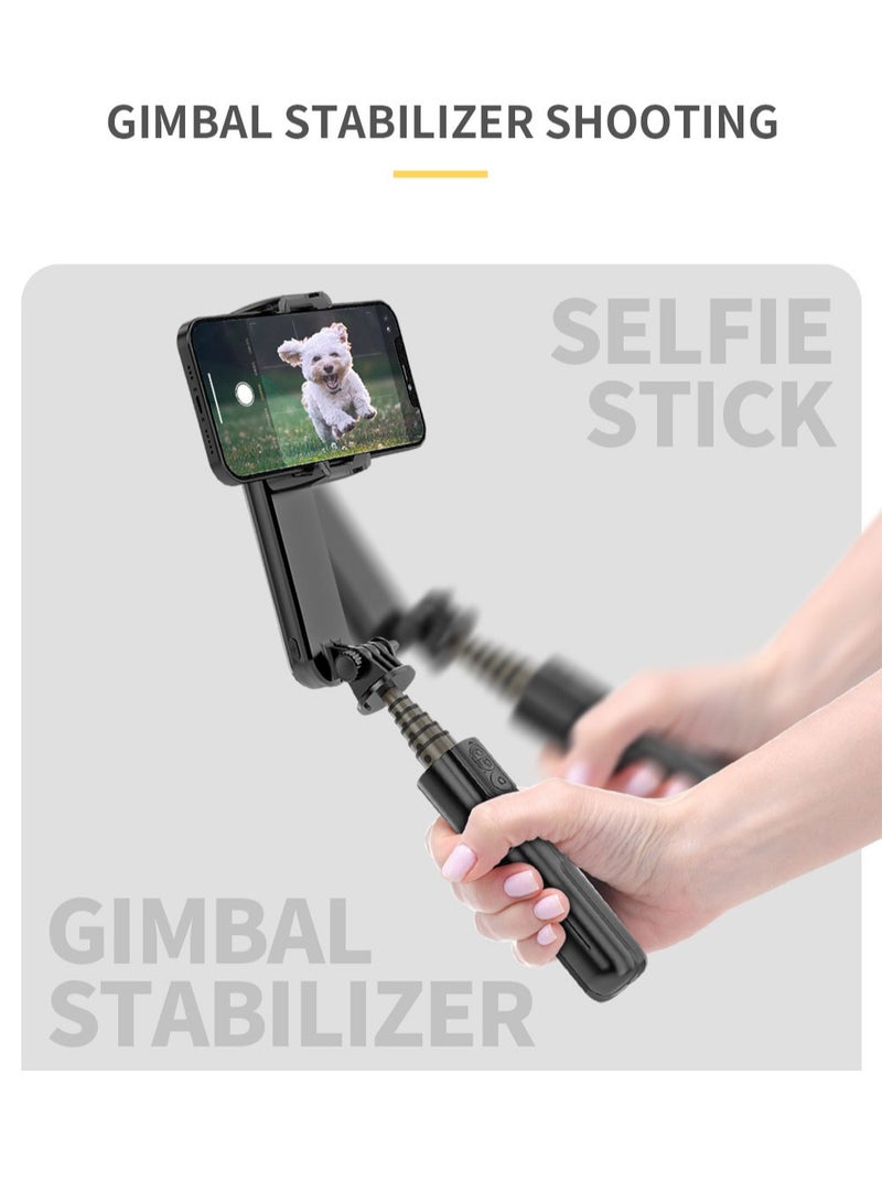 EVEREEN L09 Handheld Gimbal Stabilizer with Bluetooth Selfie Stick and Beauty Ring Light for Vloggers(Black)  - Image 3