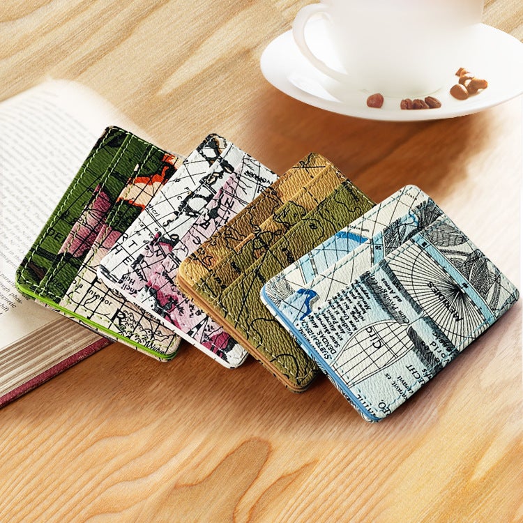 2020 new map pattern creative magic wallet men''s and women''s fashion money clip PU double-sided coin purse cross-border new products - Image 3