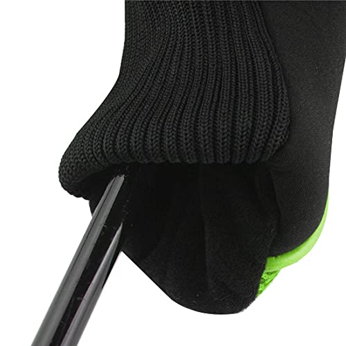 Andux Golf Hybrid Club Head Covers with Dial No. Tag Pack of 3 (All The Same Size) Black/Green - Image 3
