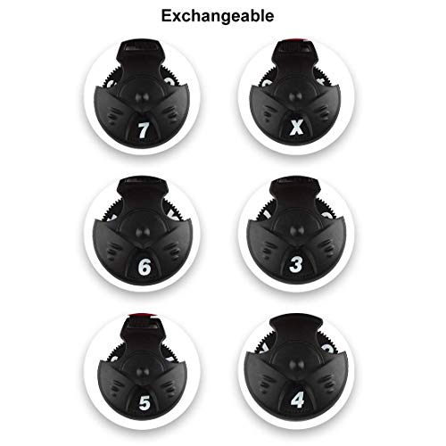 Andux Golf Hybrid Club Head Covers with Dial No. Tag Pack of 3 (All The Same Size) Black/Green - Image 5
