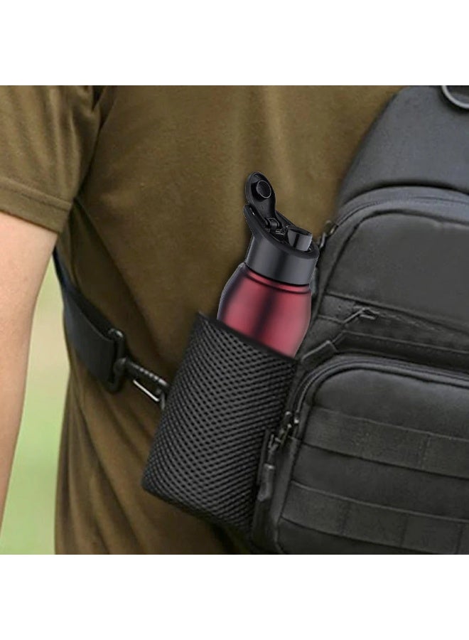 BOROSIL زجاجة ماء من الفولاذ المقاوم للصدأ Grip n Sip مارون، 750 مل - Image 3