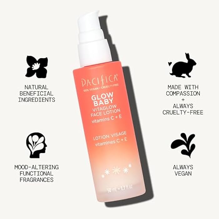 Pacifica Vitamin C Face Lotion Glow Baby VitaGlow Face Moisturizer Glow Recipe, Vitamin E, Antioxidants, Dermatologist Tested 1.7 oz - Image 5