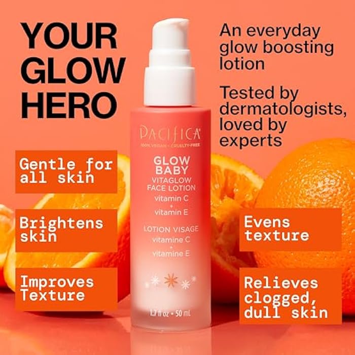 Pacifica Vitamin C Face Lotion Glow Baby VitaGlow Face Moisturizer Glow Recipe, Vitamin E, Antioxidants, Dermatologist Tested 1.7 oz - Image 2