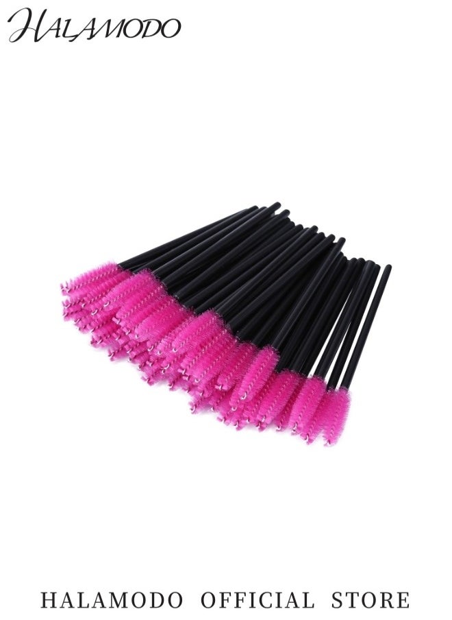 HALAMODO - 50PCS Disposable Eyelash Brushes Adjustable Mascara Wands Makeup Applicator Kits Makeup Supplies Kit Eyelash Spoolies Brushes for Eyelash Extensions and Eyebrows - Image 1