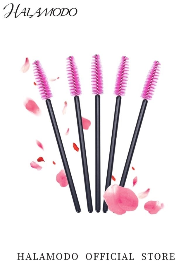 HALAMODO - 50PCS Disposable Eyelash Brushes Adjustable Mascara Wands Makeup Applicator Kits Makeup Supplies Kit Eyelash Spoolies Brushes for Eyelash Extensions and Eyebrows - Image 1
