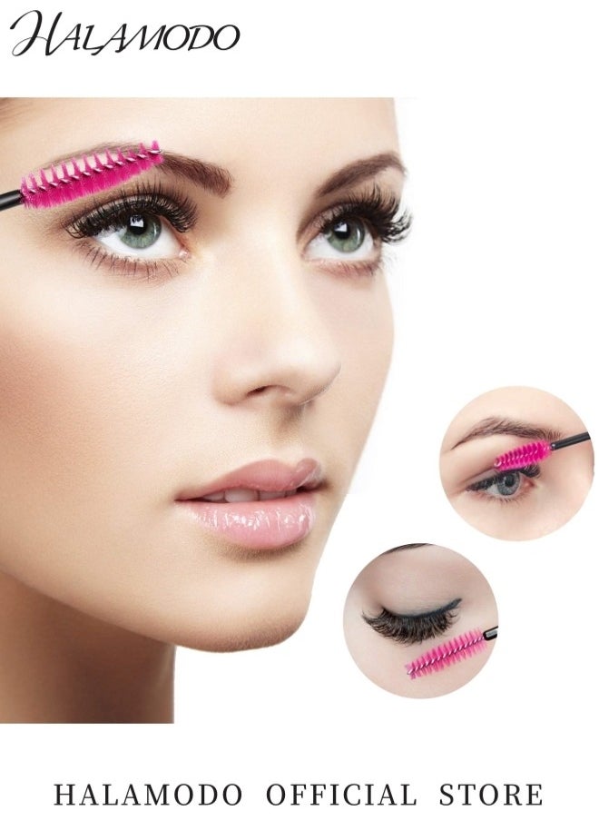 HALAMODO - 50PCS Disposable Eyelash Brushes Adjustable Mascara Wands Makeup Applicator Kits Makeup Supplies Kit Eyelash Spoolies Brushes for Eyelash Extensions and Eyebrows - Image 1