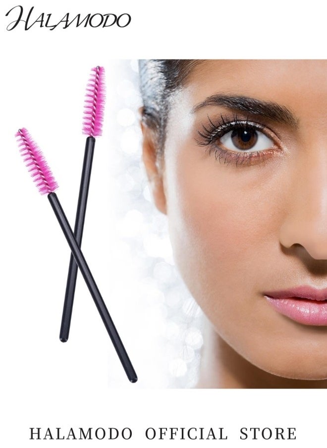 HALAMODO - 50PCS Disposable Eyelash Brushes Adjustable Mascara Wands Makeup Applicator Kits Makeup Supplies Kit Eyelash Spoolies Brushes for Eyelash Extensions and Eyebrows - Image 1