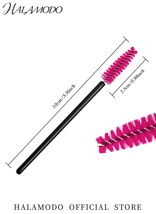 HALAMODO - 50PCS Disposable Eyelash Brushes Adjustable Mascara Wands Makeup Applicator Kits Makeup Supplies Kit Eyelash Spoolies Brushes for Eyelash Extensions and Eyebrows - Image 1