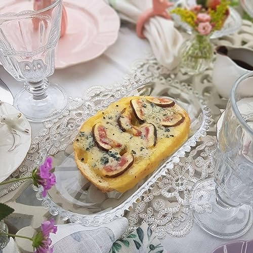 VISMII Crystal Clear Glass Serving Square Shape Dinner Tray Serve Ware for Fruit, Dry Fruits (Pack of 1) - Image 2