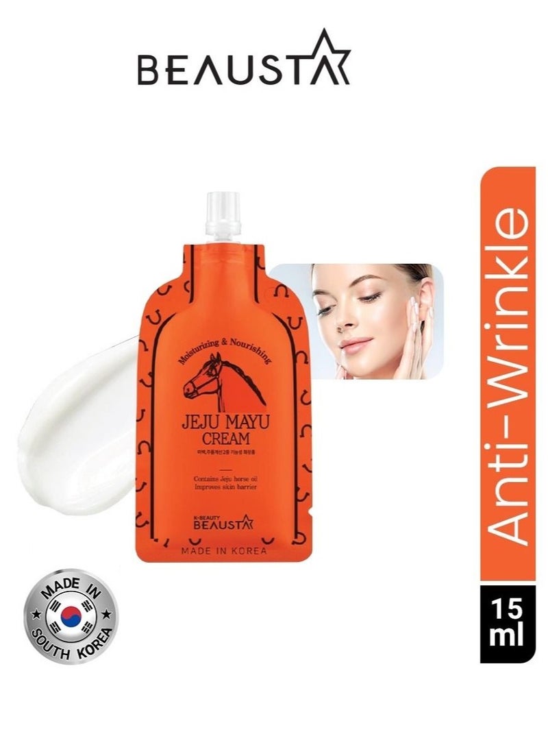 BEAUSTA Pack of 10 Pieces Beausta Jeju Mayu Horsetail Oil Moisturizing Cream 15 ml - Image 4