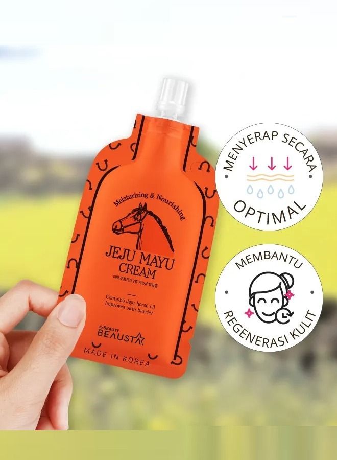 BEAUSTA Pack of 10 Pieces Beausta Jeju Mayu Horsetail Oil Moisturizing Cream 15 ml - Image 5