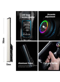 YONGNUO YN660LED LED Video Light, 45W Handheld Wand Light, RGB Full Color LED Tube Light, CRI96 2000K-9900K Adjustable, 31 Lighting Effect, for Photo YouTube Video Photography  - Image 5
