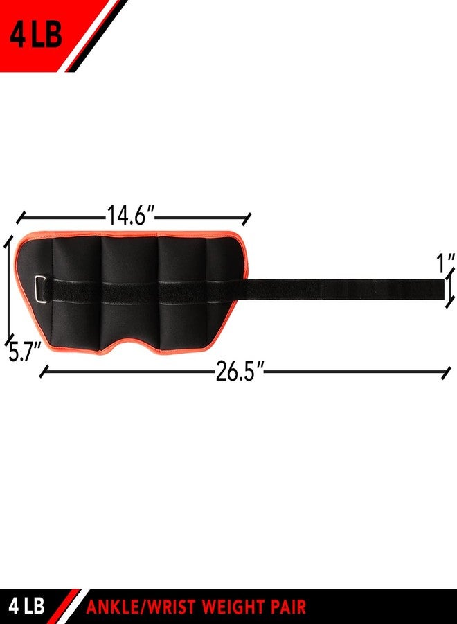 JFIT Ankle Weight Pair 4.0 LBS, Set of 2 with Adjustable Velcro Straps - Breathable, Moisture Absorbent Weight Straps for Men and Women - Comfortable Ankle, Wrist Weights - Image 2