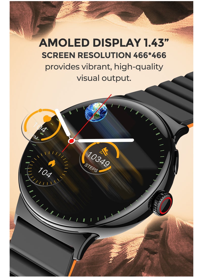 Smart Watch 4 Pro Amoled 1.43" Always On Display Grey