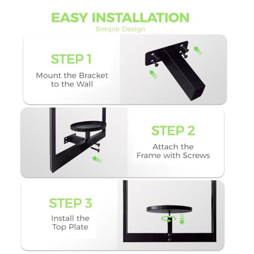 NUZZERO 2 Pack Plant Stand Indoor Outdoor Hanging Planters for Indoor Plants Wall Plant Holder for Indoor Plants Plant Frames Wall Decor for Livingroom Bedroom Balcony Patio - Image 3