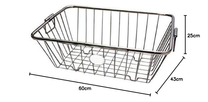 Shopsidex Kitchen Storage Rack Stainless Steel Dish Drainer Kitchen Storage RackKitchen Organizer Utensil Basket Rectangle Big Plate Stand Small - Image 2