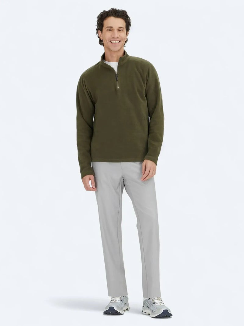 Kip Khaki Turtleneck Plain Sweatshirt - Image 2