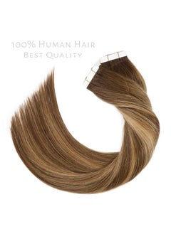 Hair Tape On Hair Extensions Remy Human Hair 20 Pieces 50 Grams Balayage Chocolate Brown To Caramel Blonde Highlights With Chocolate Brown Roots Tape In Hair Extensions 16 Inch R44/27 - pzsku/Z4B2262A2B10AB2F8D764Z/45/_/1696663544/53678185-6ee0-4053-bc25-24951a358987