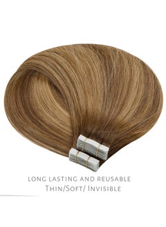 Hair Tape On Hair Extensions Remy Human Hair 20 Pieces 50 Grams Balayage Chocolate Brown To Caramel Blonde Highlights With Chocolate Brown Roots Tape In Hair Extensions 16 Inch R44/27 - pzsku/Z4B2262A2B10AB2F8D764Z/45/_/1696663546/198de2e3-d7b1-4f97-b78c-2e6b67f4e4ab