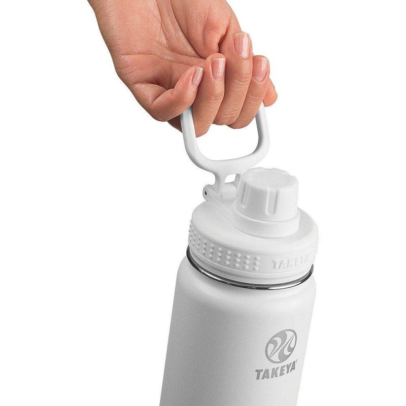Takeya Actives 24 oz Vacuum Insulated Stainless Steel Water Bottle with Spout Lid, Premium Quality, Arctic - Image 4