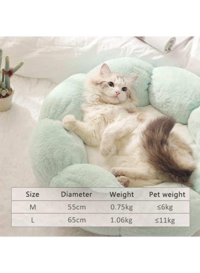 Plush Pet Bed, Cute Warm And Comfortable Sofa Pet Kennel, Thickened Non-Slip Soft Pet Bed For Dogs And Cats , Green - Image 2