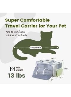 Pawaii Cat Carrier with ID Tag, TSA Airline Approved Cat Carrier, Soft Sided Collapsible Pet Travel Carrier, Foldable Cat Travel Bag, Protable, Comfortable, Convenient Cat Travel Carrier - pzsku/Z4B2299CABB50827B0B73Z/45/_/1737032193/c299d816-cd26-41cd-87fb-1985f6e24a17