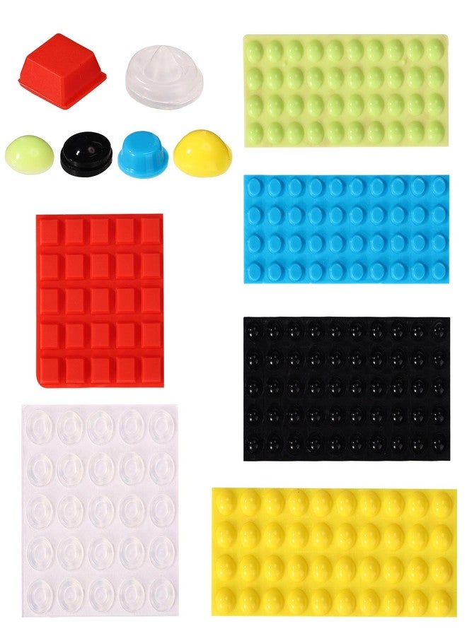 Tinoaly 220pcs Bump Dots for Visually Impaired, Assorted Sizes & Colors Braille Assistive Markers Silicone Braille Stickers Dots for Blind Low Vision Seniors - Image 1