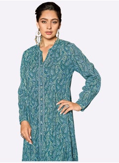 SARA Sara Paisley Print Jalabiya  - Image 4