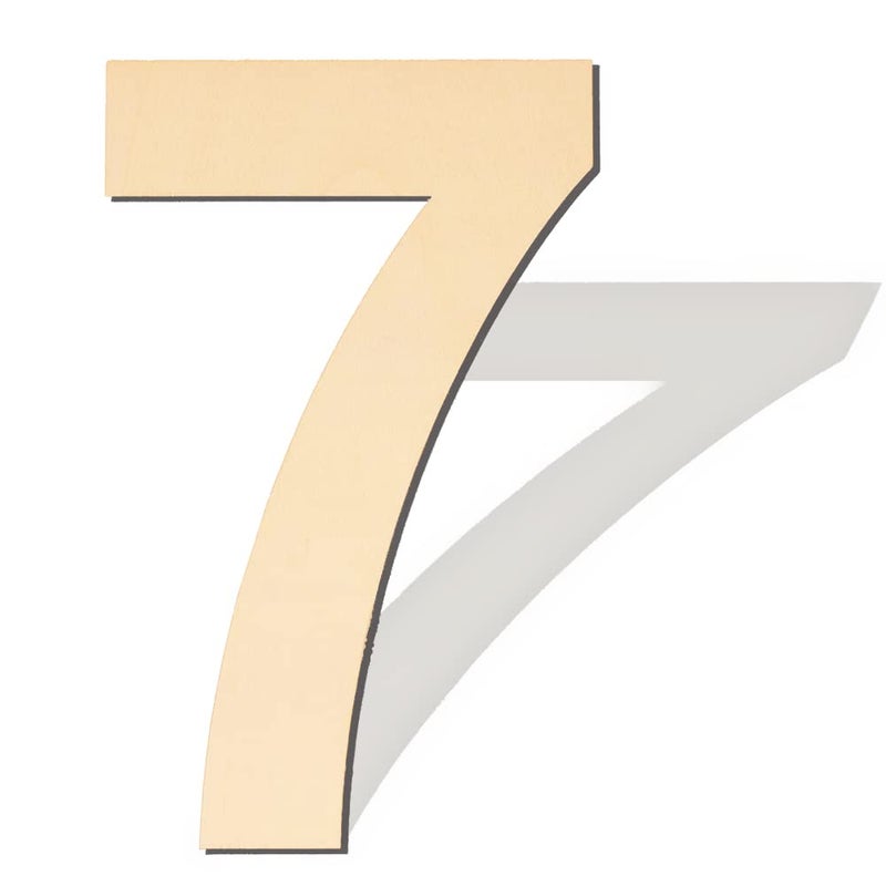 BIUWING 17 inch Large Wooden Numbers Wood Number Blank Wooden Number Wooden Sign Board Wooden Numbers for Crafts DIY Projects Birthday Party Wedding Decorations Number 7 