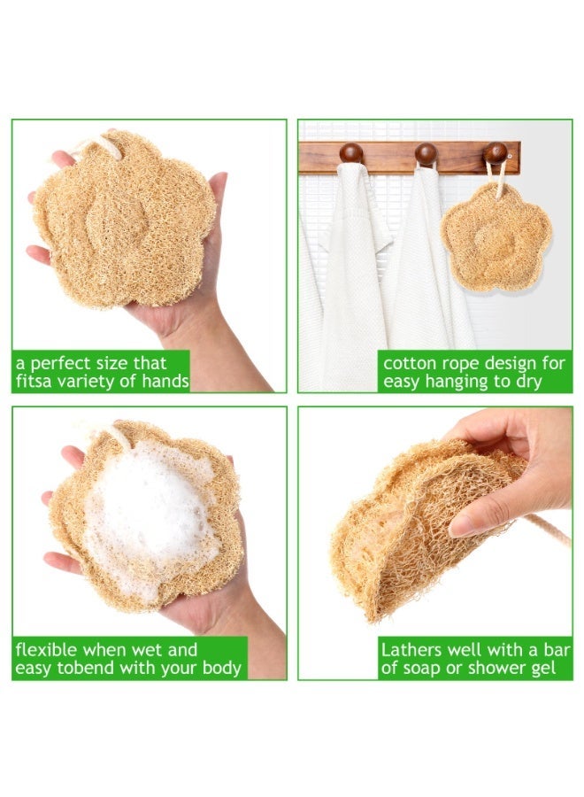 2PCS Travel Natural Egyptian Loofah Sponge, Exfoliating Body Scrubber Shower Exfoliator for Men and Women Bath Accessories - Image 3