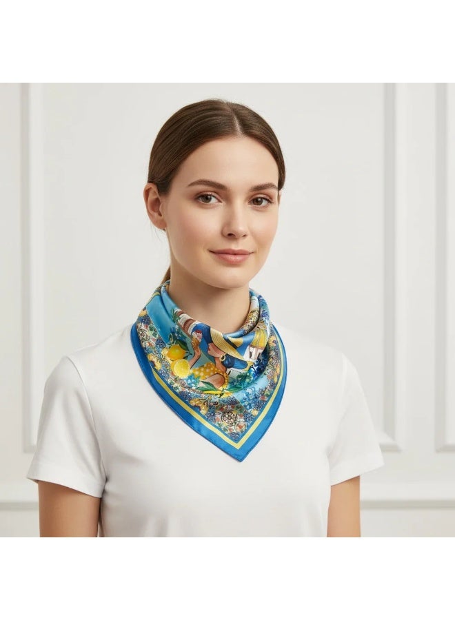 Casa Di Ro Amalfi Lemon Breeze Scarf - 70cm x 70cm - Image 2