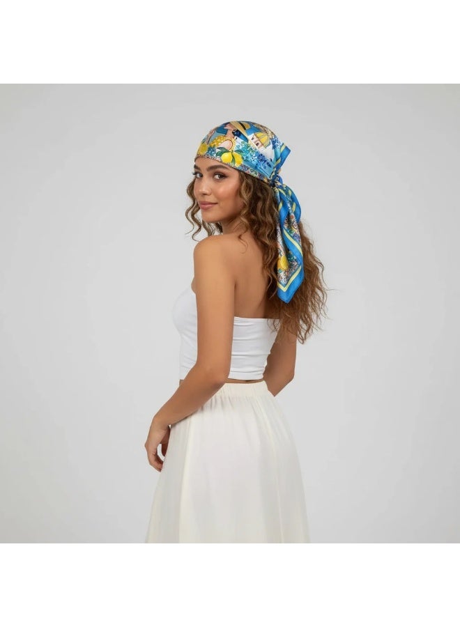 Casa Di Ro Amalfi Lemon Breeze Scarf - 70cm x 70cm - Image 3