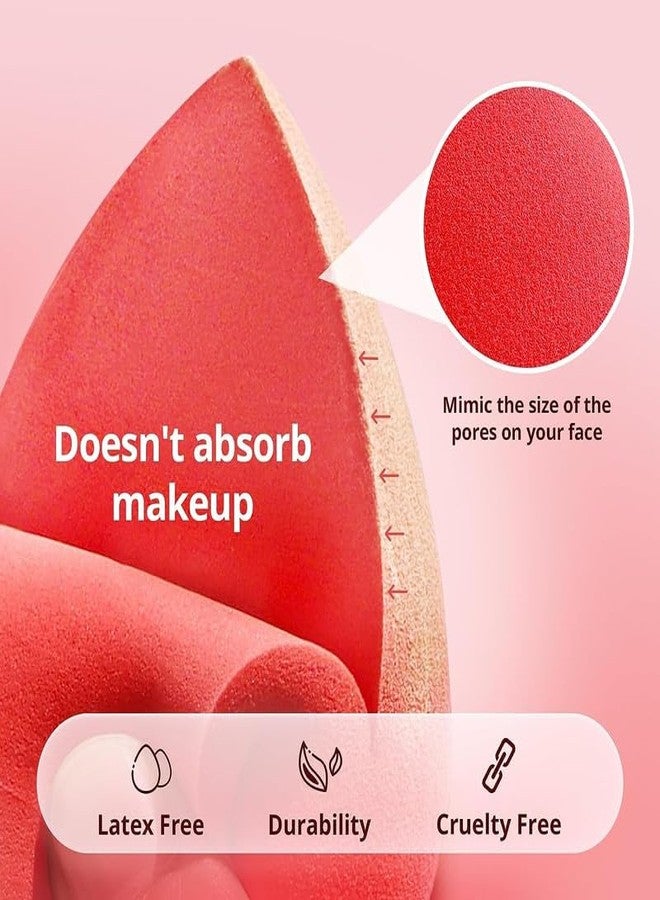 كرونيكس مجموعة إسفنجات مكياج كرونكس، إسفنجة دمج كريم الأساس على شكل مخلب البابايا، إسفنجات تجميل خالية من اللاتكس، مثالية للسائل والكريم والبودرة، إسفنجات بون بون، إسفنجات مكياج متعددة الألوان (5 قطع) - Image 2