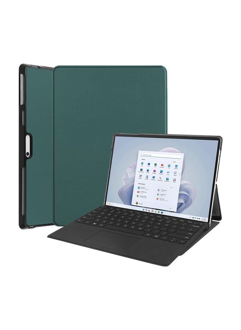 General Case Compatible with Microsoft Surface Pro 11 / Pro 10 / Pro 9, Slim PU Leather Hard Shell Protective Case 