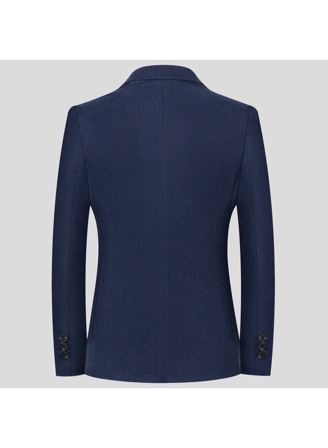 Tucano 33.7% Wool Blend Tweed Coat - Notch Lapel Long Sleeve Business Casual Blazer For Fall/winter Commuting & Warmth - Image 3