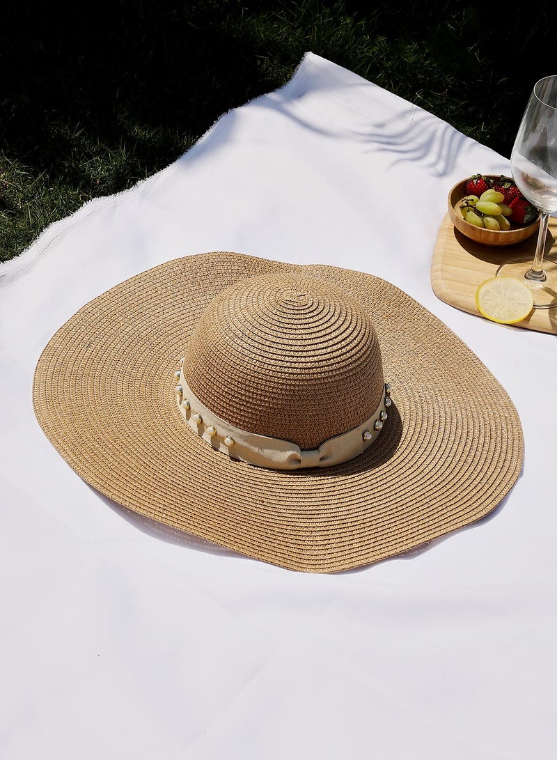 Haute Sauce Women's San-Vito Sun Hat - Tan Brown  - Image 1