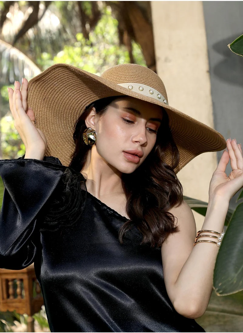 صوص هاوت Women's San-Vito Sun Hat - Tan Brown