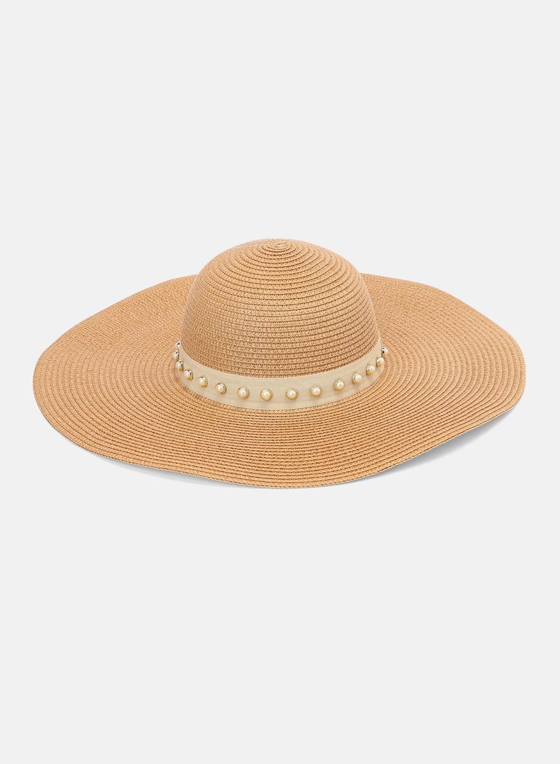 Haute Sauce Women's San-Vito Sun Hat - Tan Brown  - Image 5