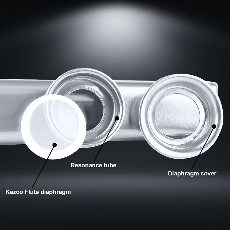 Juarez Kazoo Silver Aluminum Alloy with Five Membrane Flute Diaphragm Mouth Kazoos Musical Instruments JRKZ100 - Image 5