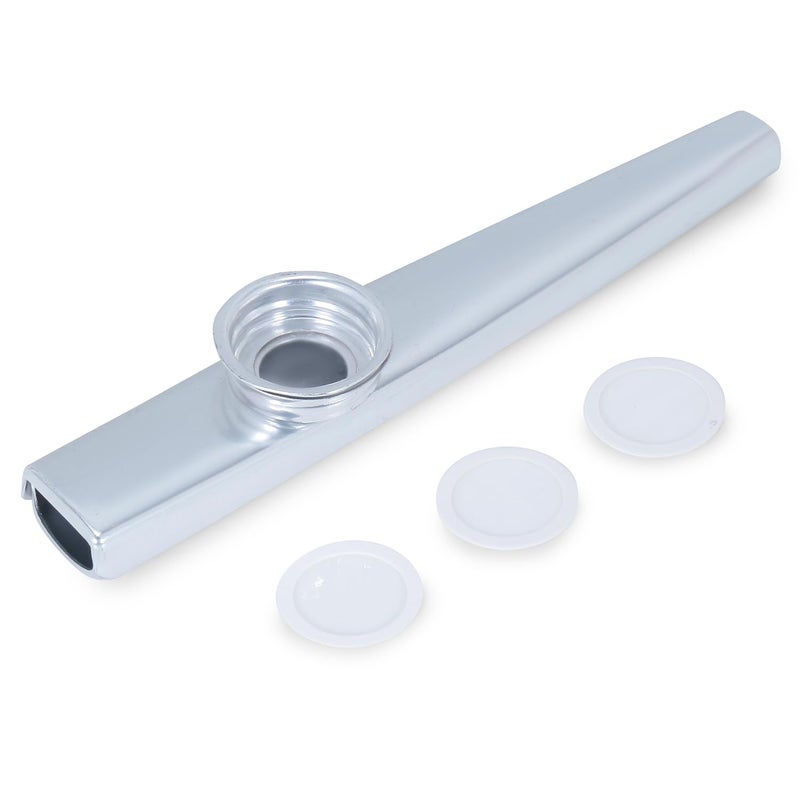 Juarez Kazoo Silver Aluminum Alloy with Five Membrane Flute Diaphragm Mouth Kazoos Musical Instruments JRKZ100 - Image 3