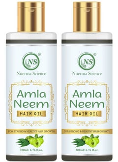 Nuerma Science Amla Neem Hair Oil With Brahmi For Anti Dandruff Strong & Healthy Hair 200 Ml Pack Of 2  - Image 2