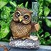 FORUP FORUP Resin Owl Rain Gauges, Resin Owl Garden Statue with a Plastic Rain Gauge, Hand Painted Owl Sculpture Water Gauge  - Image 2